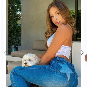 BRAND NEW MEDIUM WASH STAR BUTT JEANS